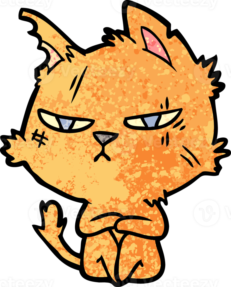 gato duro de dibujos animados png