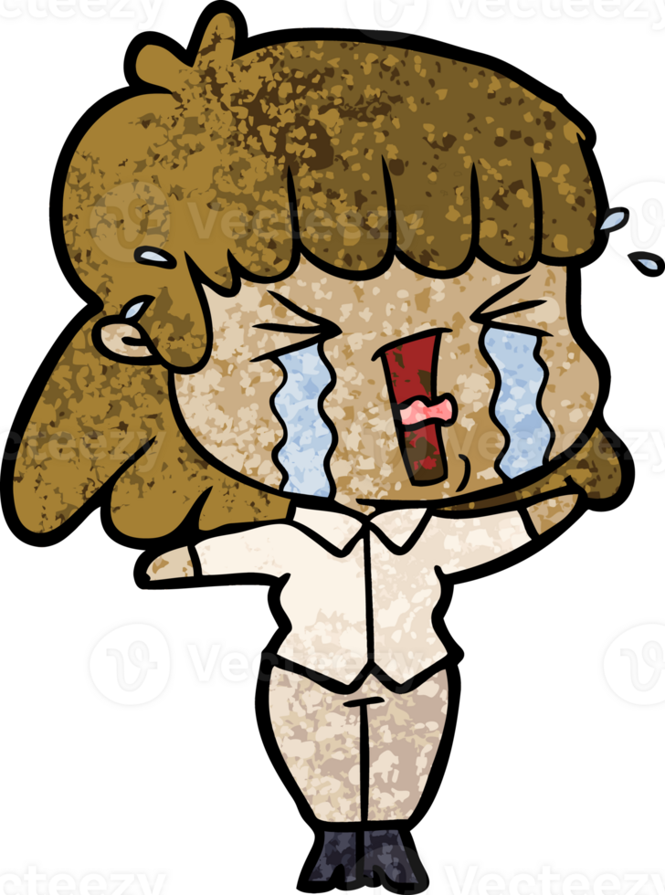 cartoon woman in tears png