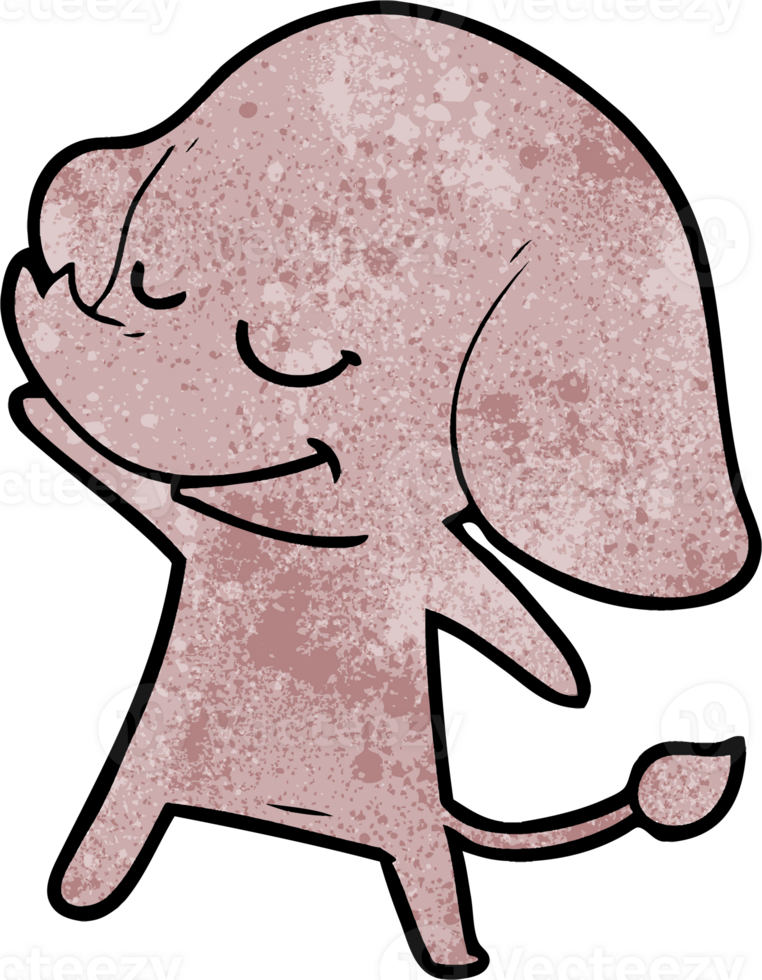 elefante sonriente de dibujos animados png