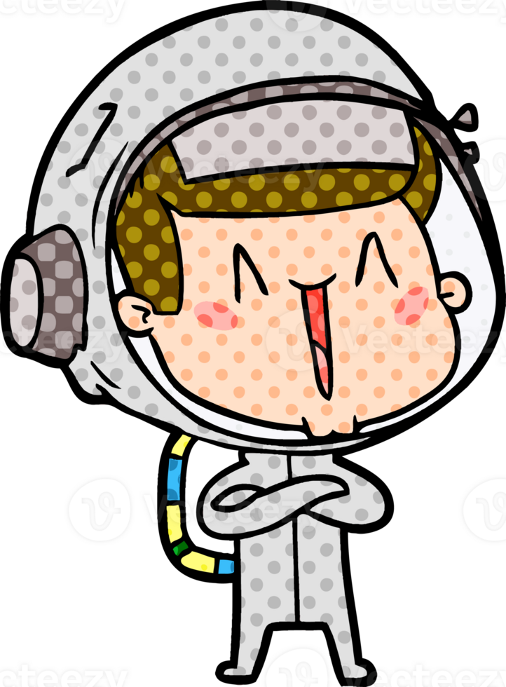 happy cartoon astronaut png