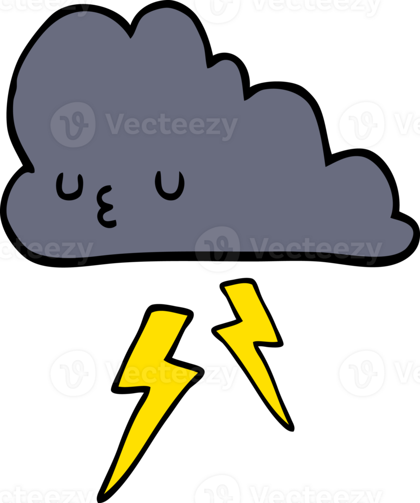 tecknad serie storm moln png