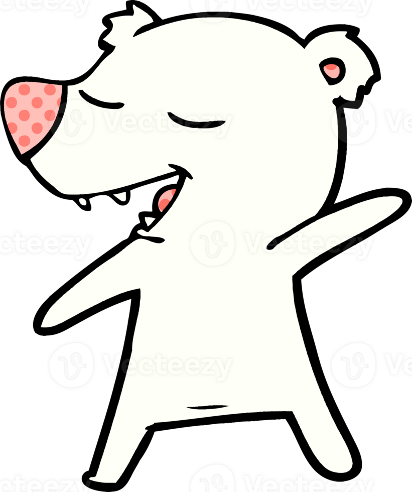 happy polar bear cartoon png