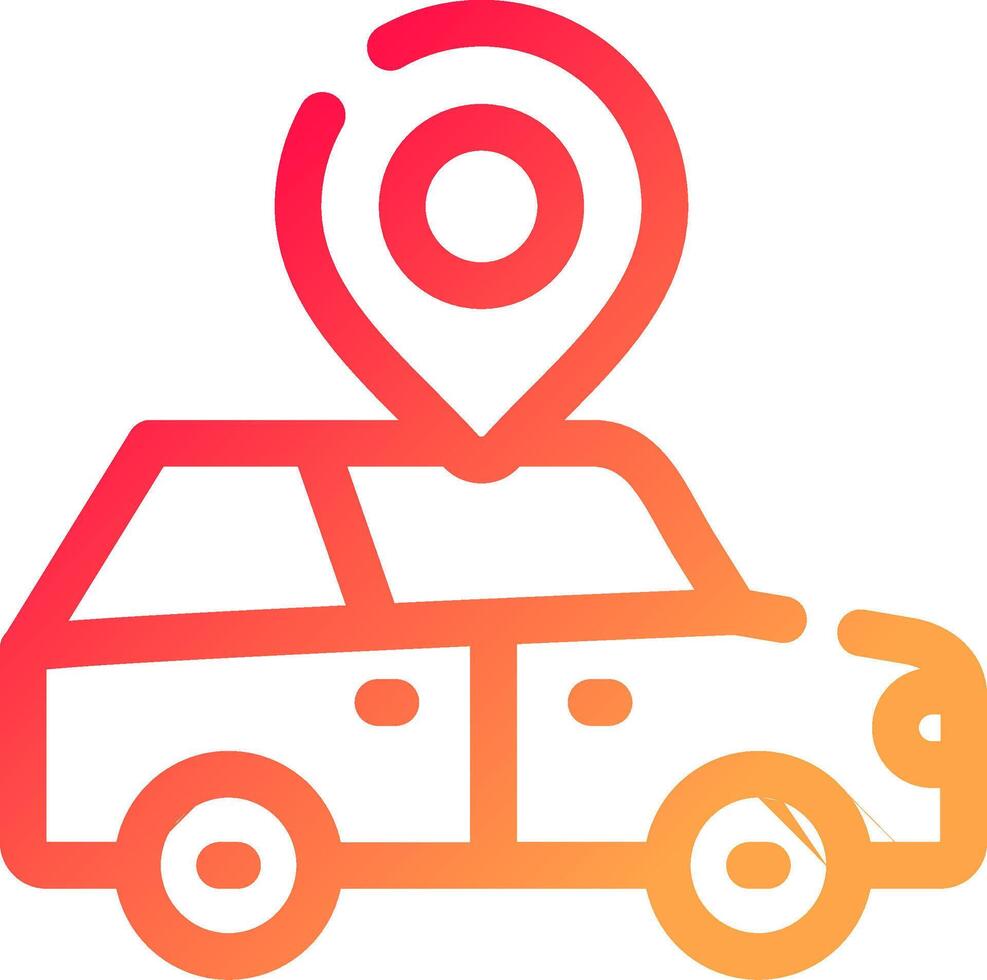 Car Location Creative Icon Design vector