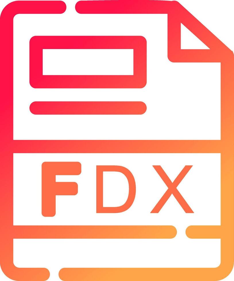 fdx creativo icono diseño vector