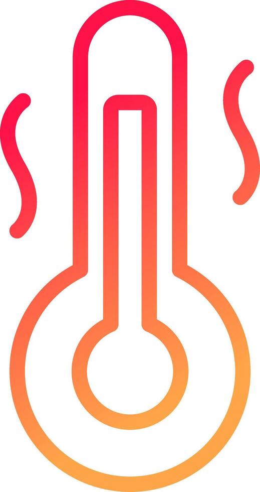 Hot Temperature Creative Icon Design vector