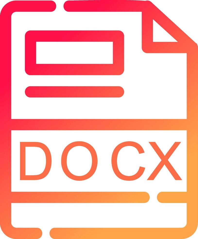 DOCX Creative Icon Design vector