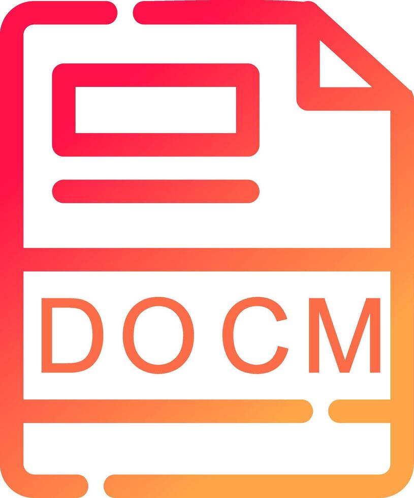 DOCM Creative Icon Design vector