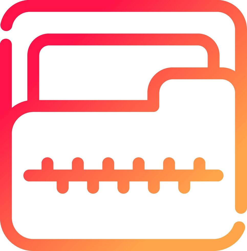 Zip Folder Creative Icon Design vector