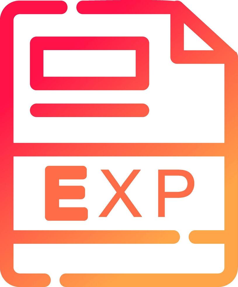 EXP Creative Icon Design vector