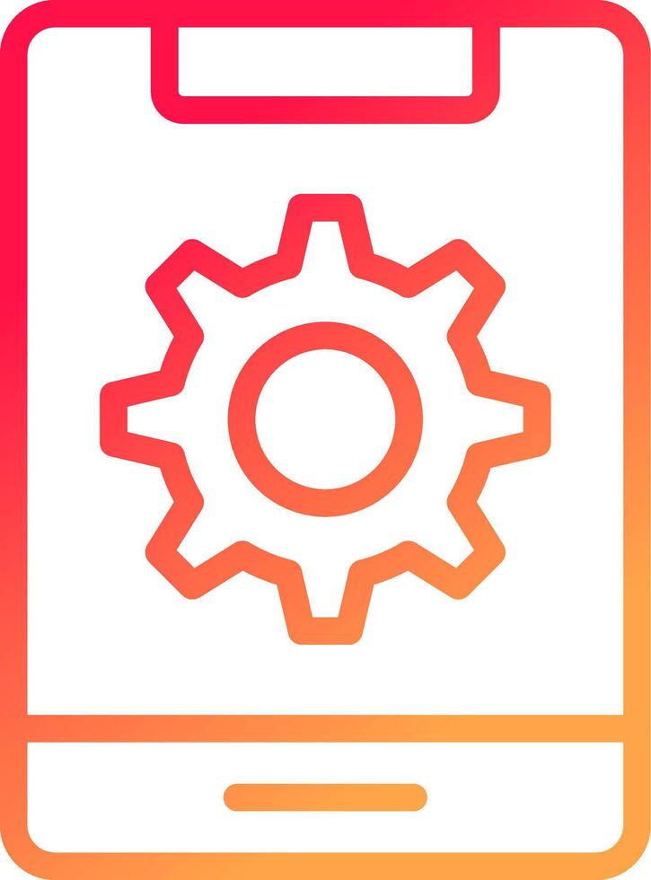 Mobile Setting Creative Icon Design vector