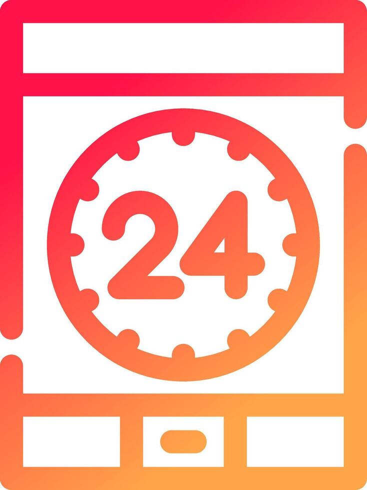 24 Hour Service Creative Icon Design vector