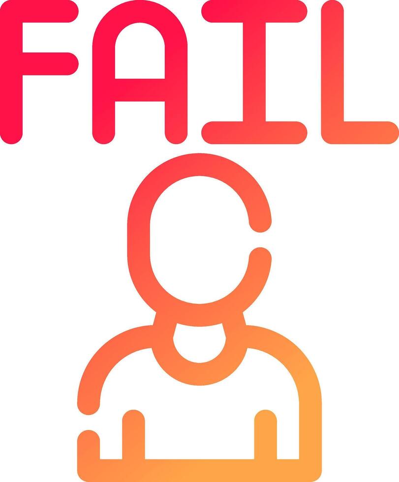 Fail Creative Icon Design vector