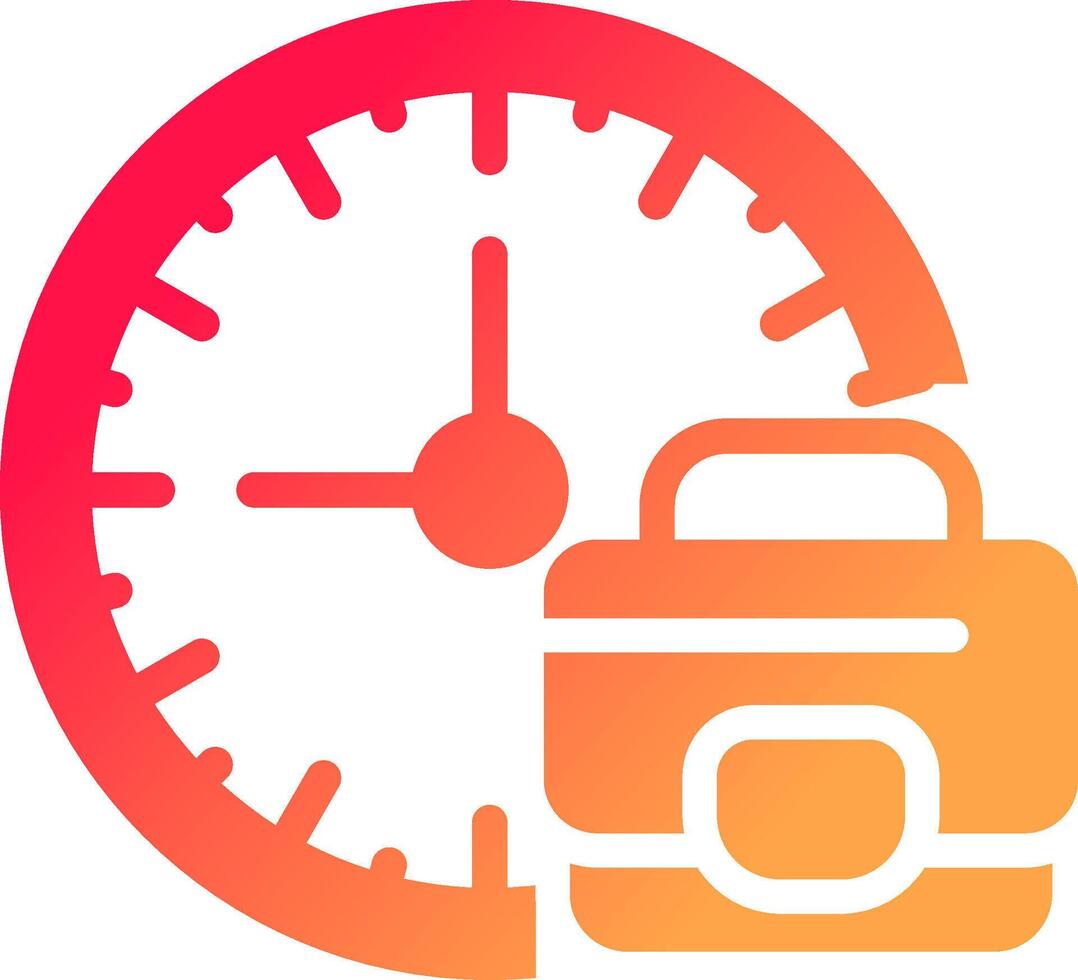 Work Time Boundaries Creative Icon Design vector