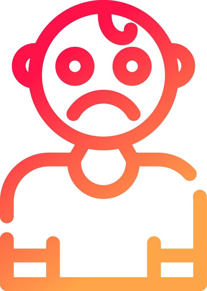 Sad Baby Creative Icon Design vector