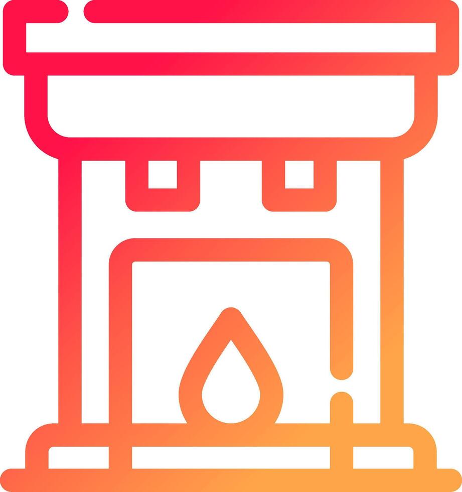 Fireplace Creative Icon Design vector