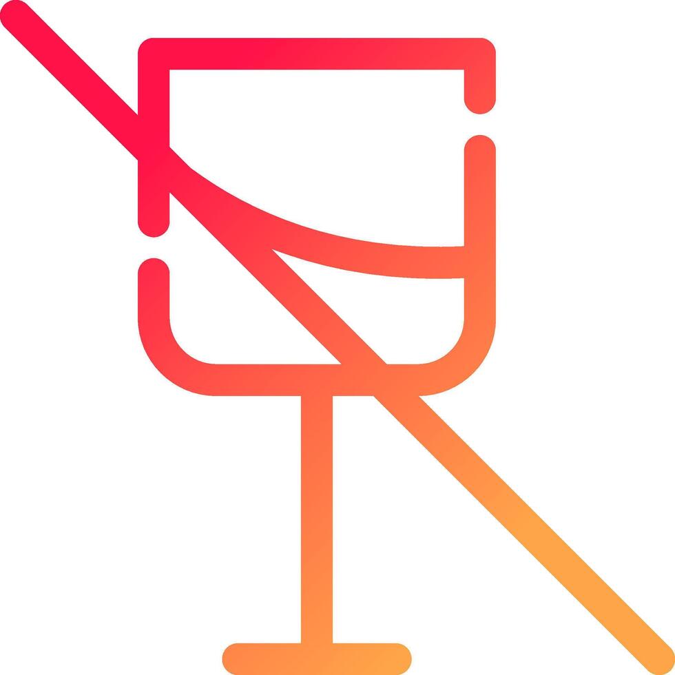 No Wine Creative Icon Design vector
