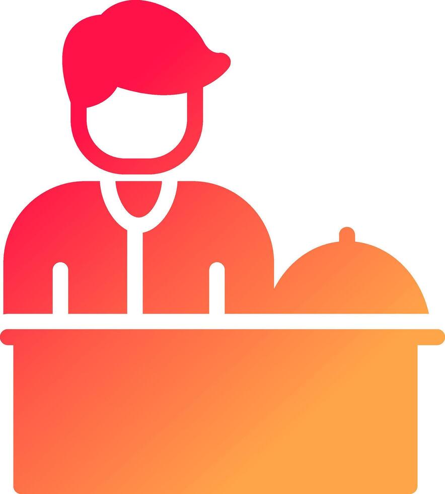 Food Vendor Male Creative Icon Design vector