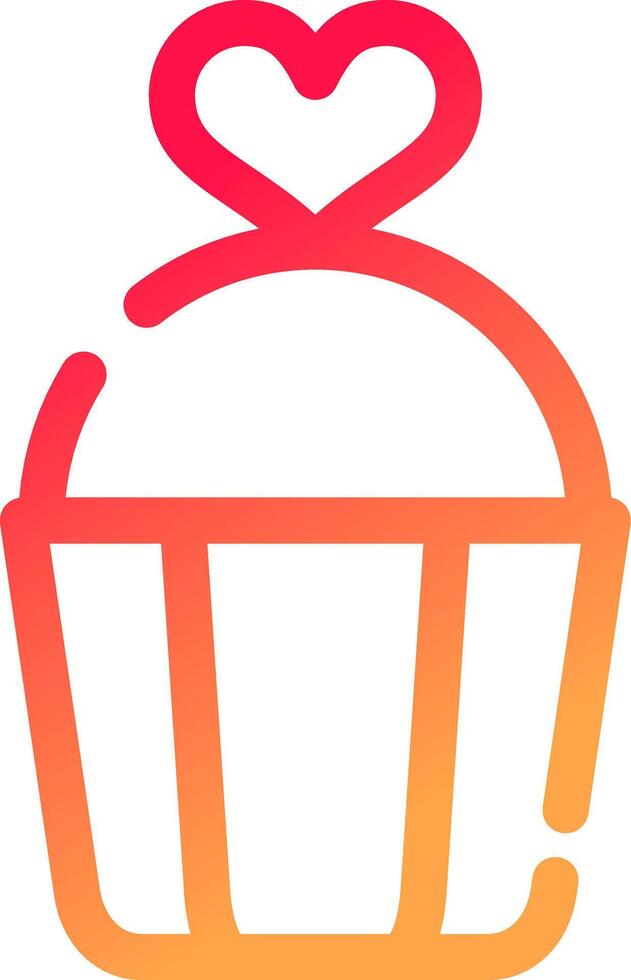 Valentines Cake Creative Icon Design vector