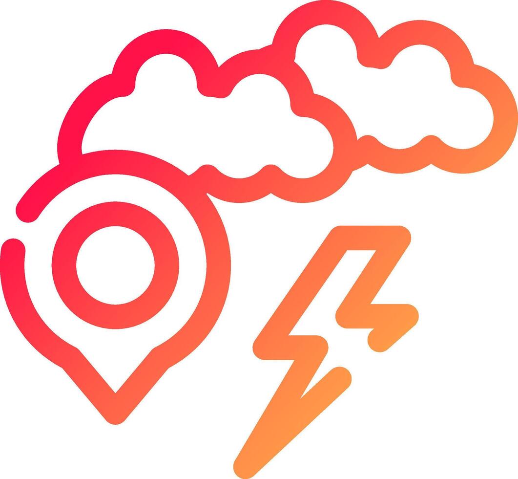 tormenta ubicación creativo icono diseño vector