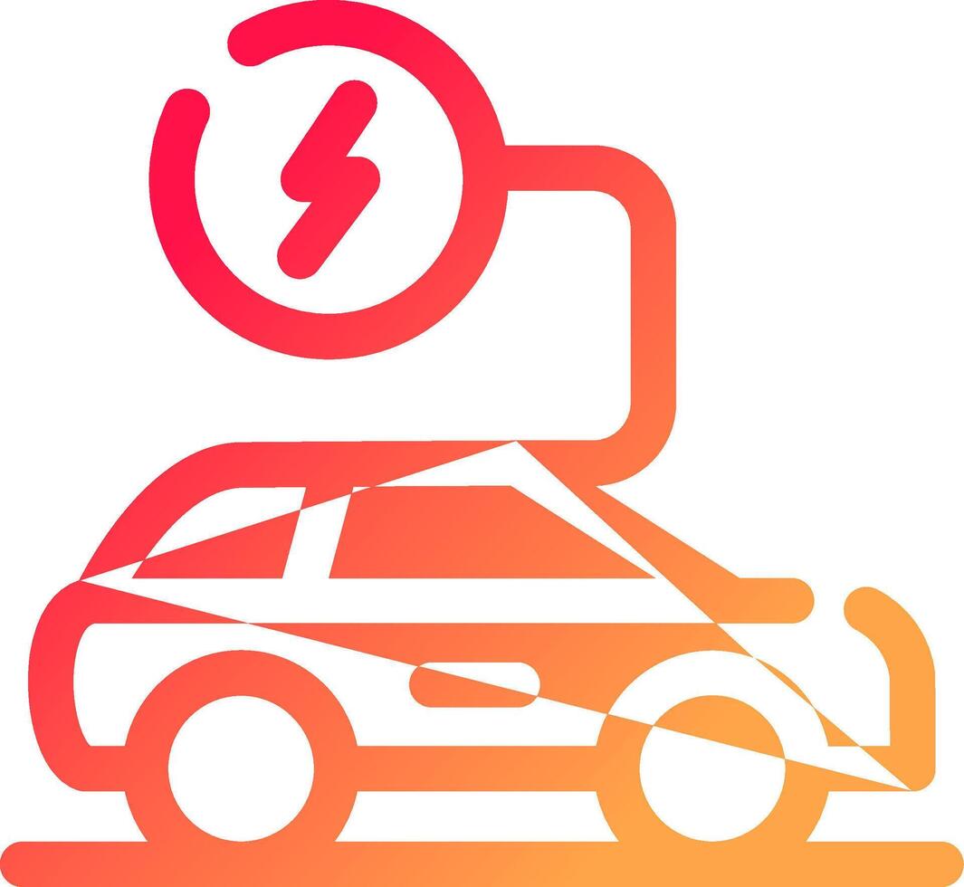 Electronic Car Creative Icon Design vector