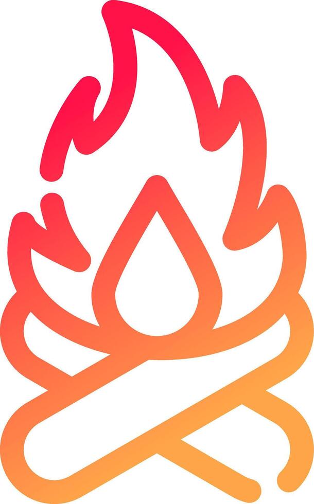 Winter Fire Creative Icon Design vector
