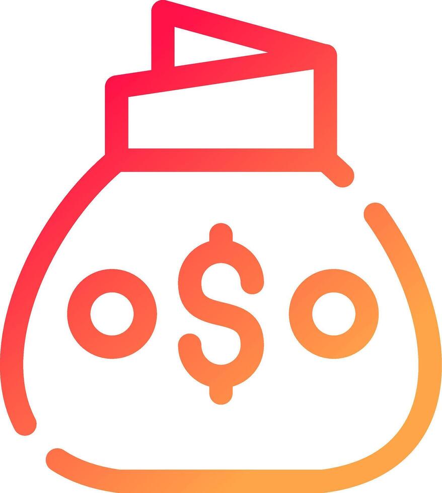 diseño de icono creativo de bolsa de dinero vector