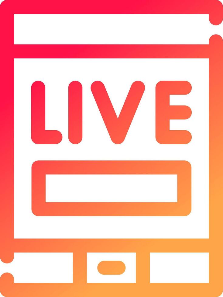 Live Stream Creative Icon Design vector