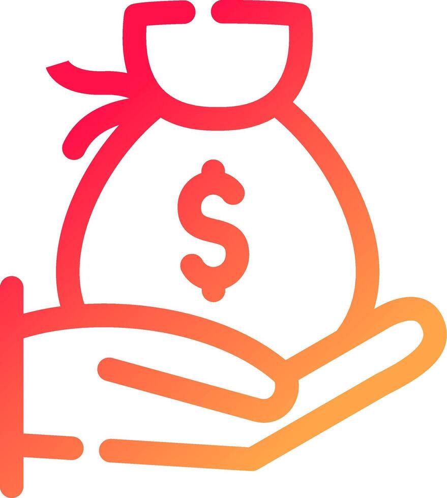 diseño de icono creativo de bolsa de dinero vector