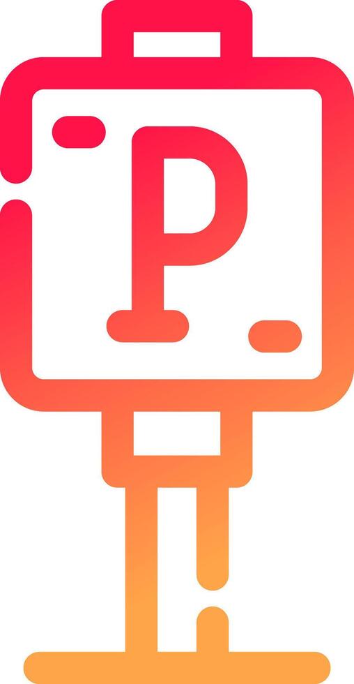 Parking Sign Creative Icon Design vector