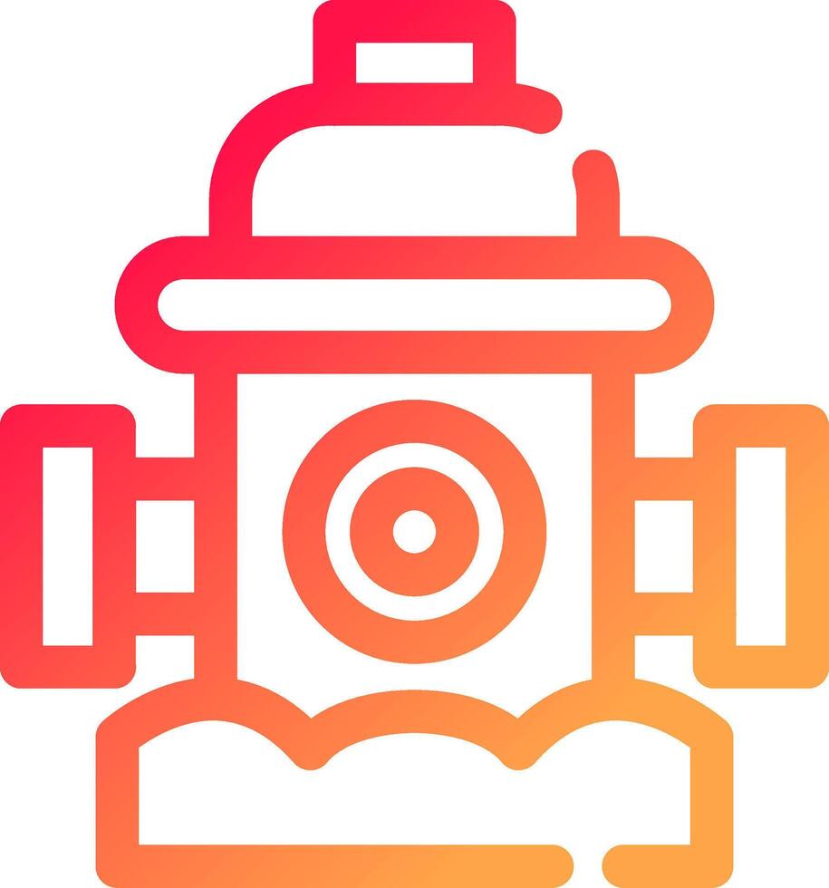 Fire Hydrant Creative Icon Design vector