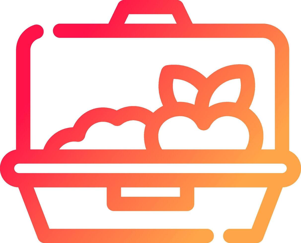 Lunch Box Creative Icon Design vector