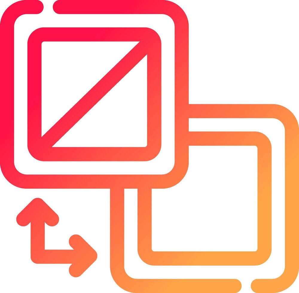 Fill And Stroke Creative Icon Design vector