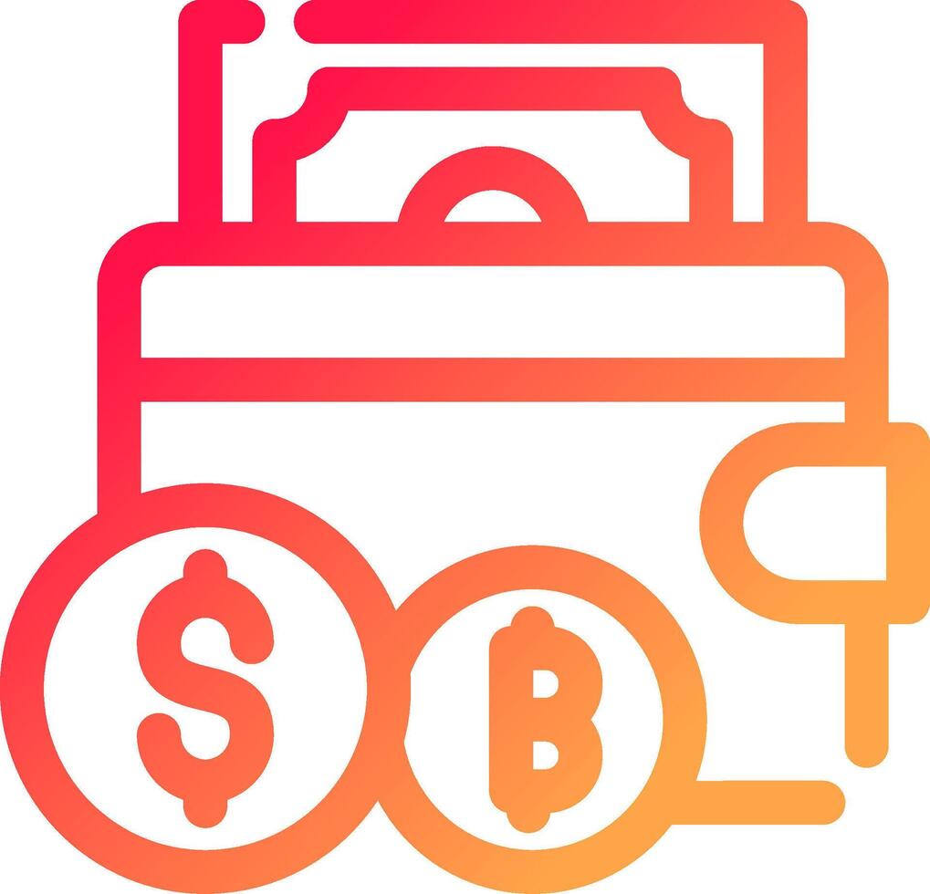 Cryptowallet Creative Icon Design vector