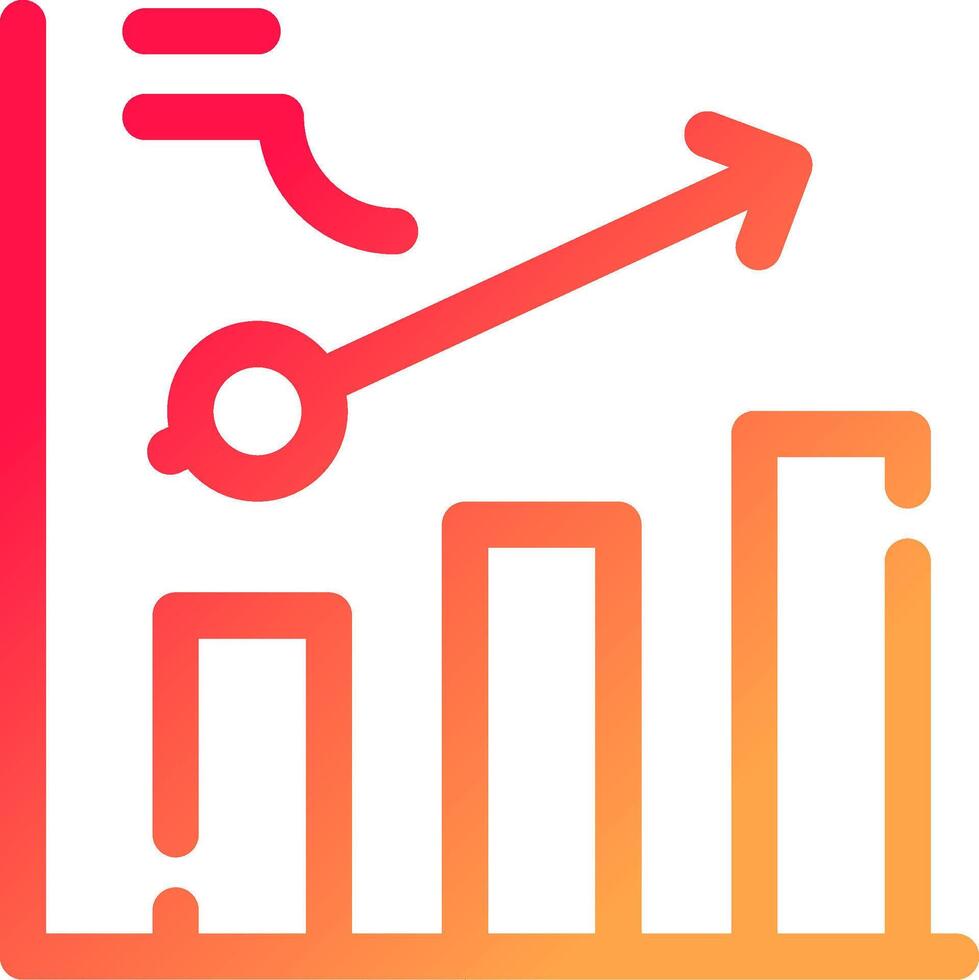 Clustered Bar Creative Icon Design vector