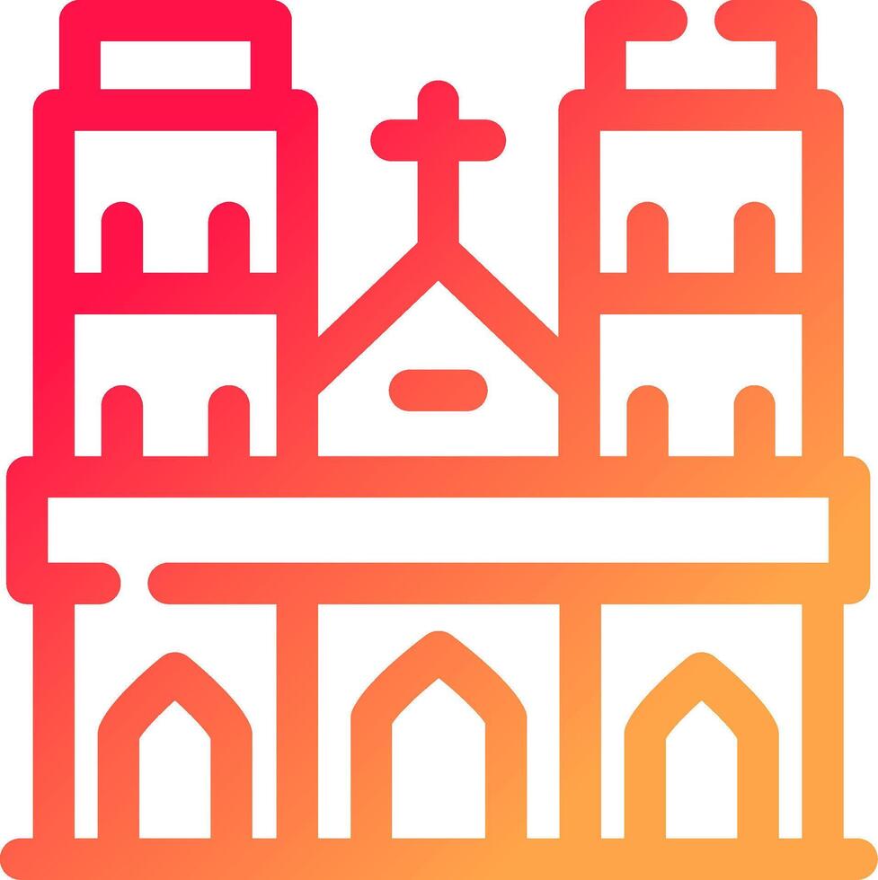 diseño de icono creativo de notre dame vector