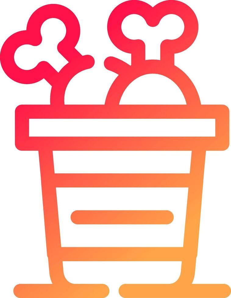 Fried Chicken Creative Icon Design vector