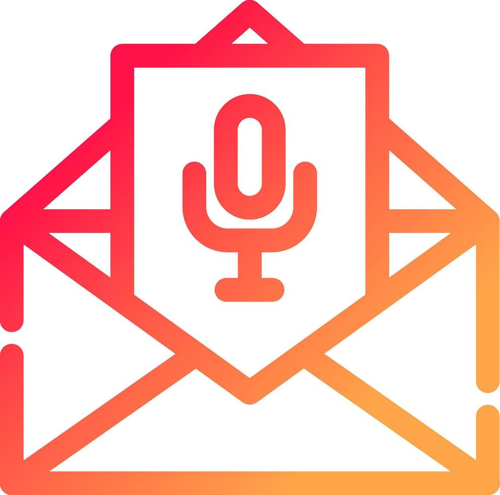 Voice Email Creative Icon Design vector