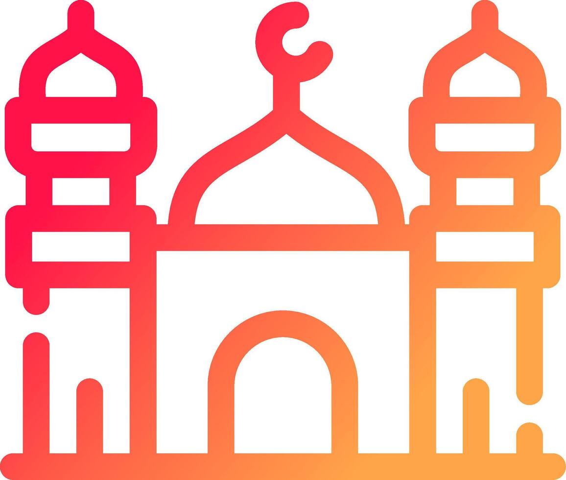 diseño de icono creativo de mezquita vector