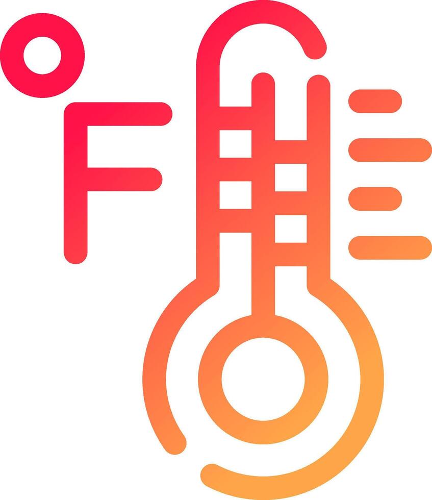 Fahrenheit creativo icono diseño vector