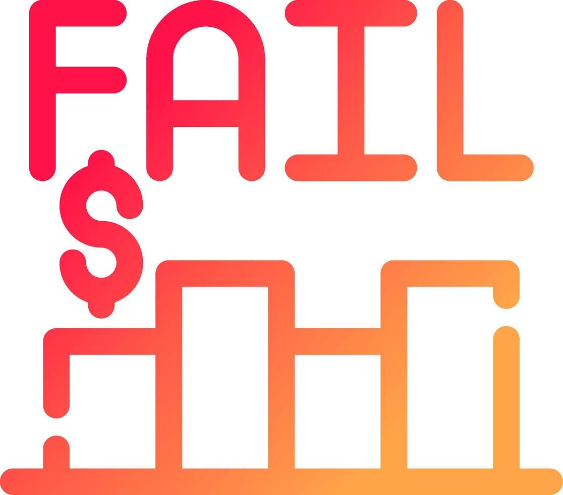 Business Fail Creative Icon Design vector