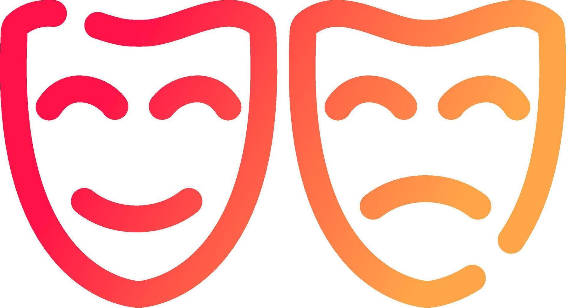 Theater Masks Creative Icon Design vector