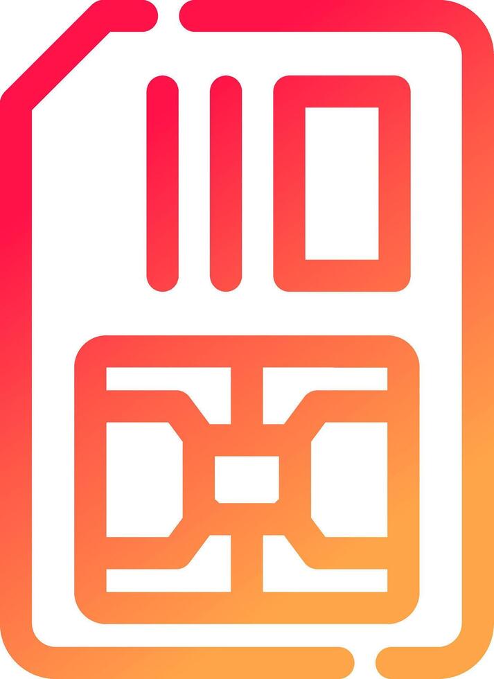 Simcard Creative Icon Design vector