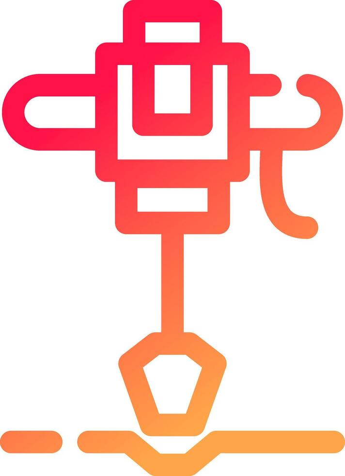 Road Drill Creative Icon Design vector