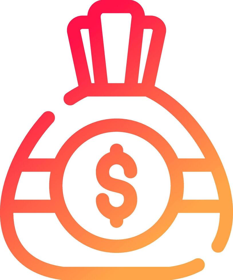 Money Bag Creative Icon Design vector