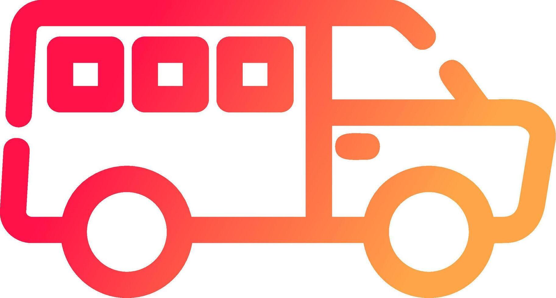 Minivan Creative Icon Design vector
