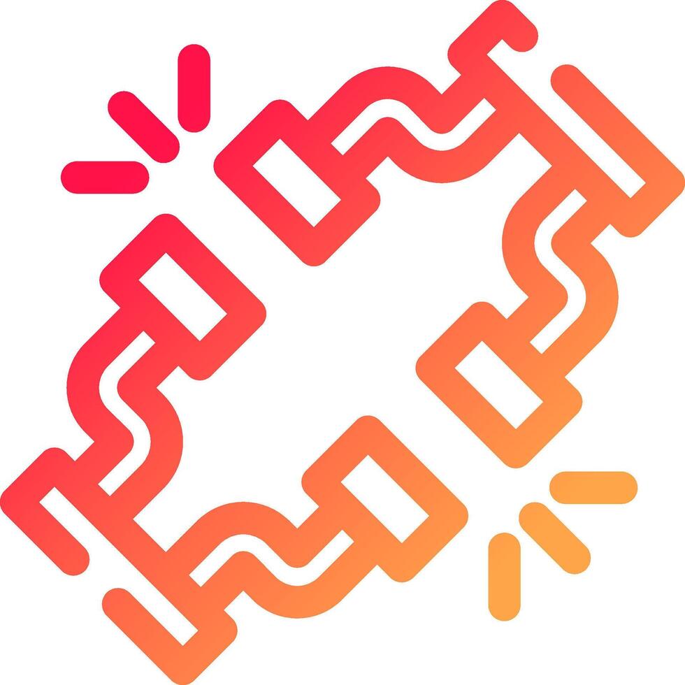 Broken Wire Creative Icon Design vector
