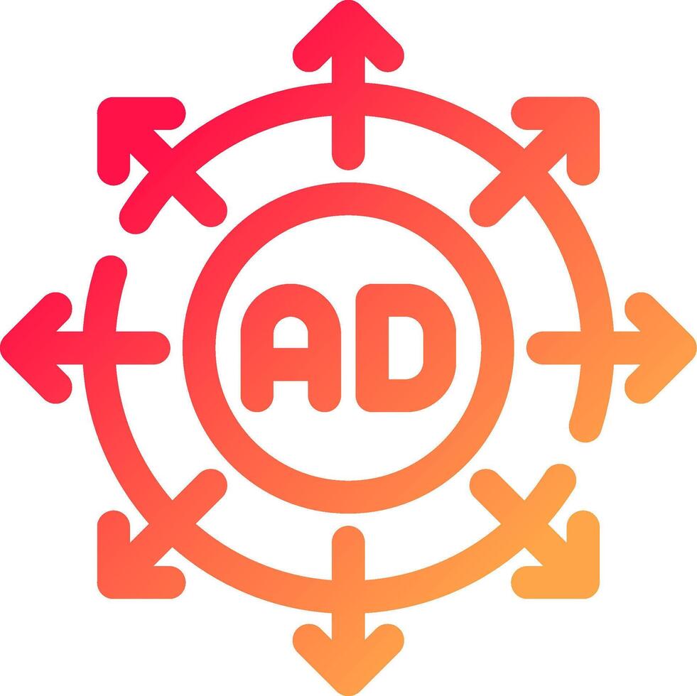 Advertising Submission Creative Icon Design vector