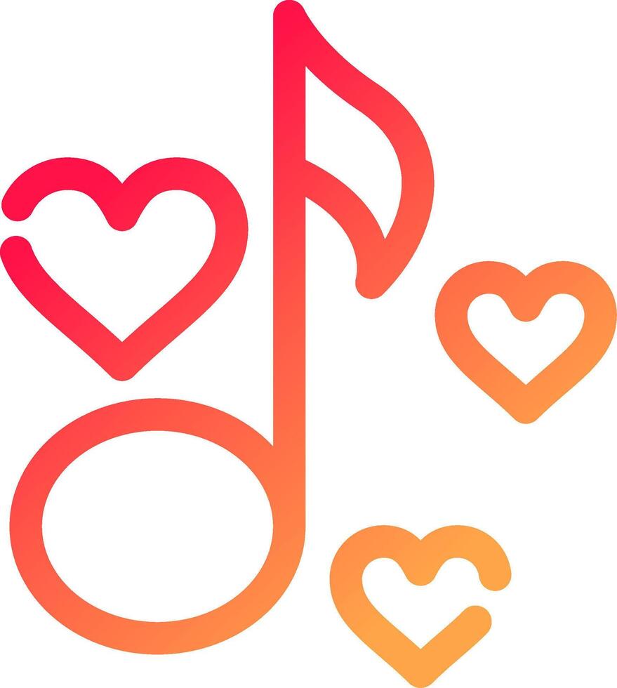 diseño de icono creativo de canción de amor vector