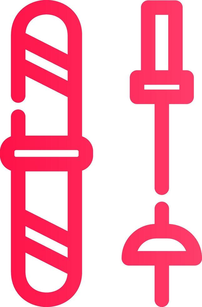 Ski Equipment Creative Icon Design vector