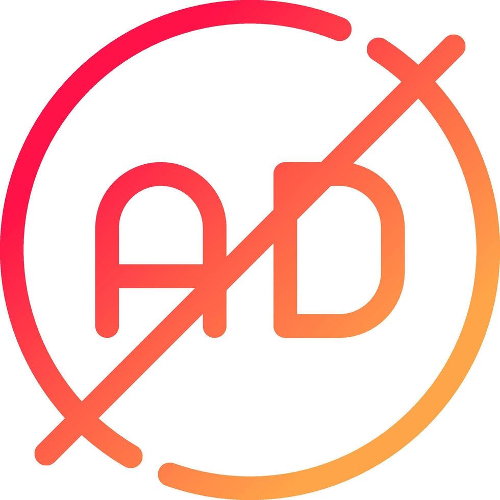 Ad Blocker Creative Icon Design vector